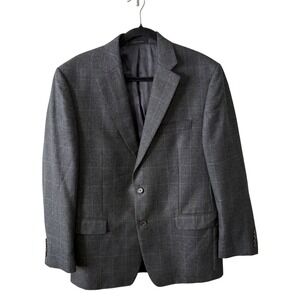 Lauren Ralph Lauren Men's Black and Blue Glen Plaid Jacket in‎ Size 44